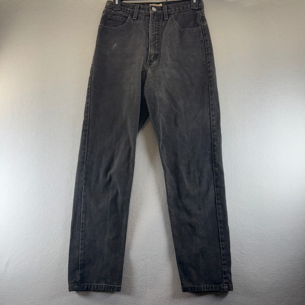 Vintage Guess Jeans‎ 39050 SH Faded Black High Waist Tapered Leg Made in USA 29